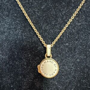 Marc by Marc Jacobs Cream and Gold Charm Necklace